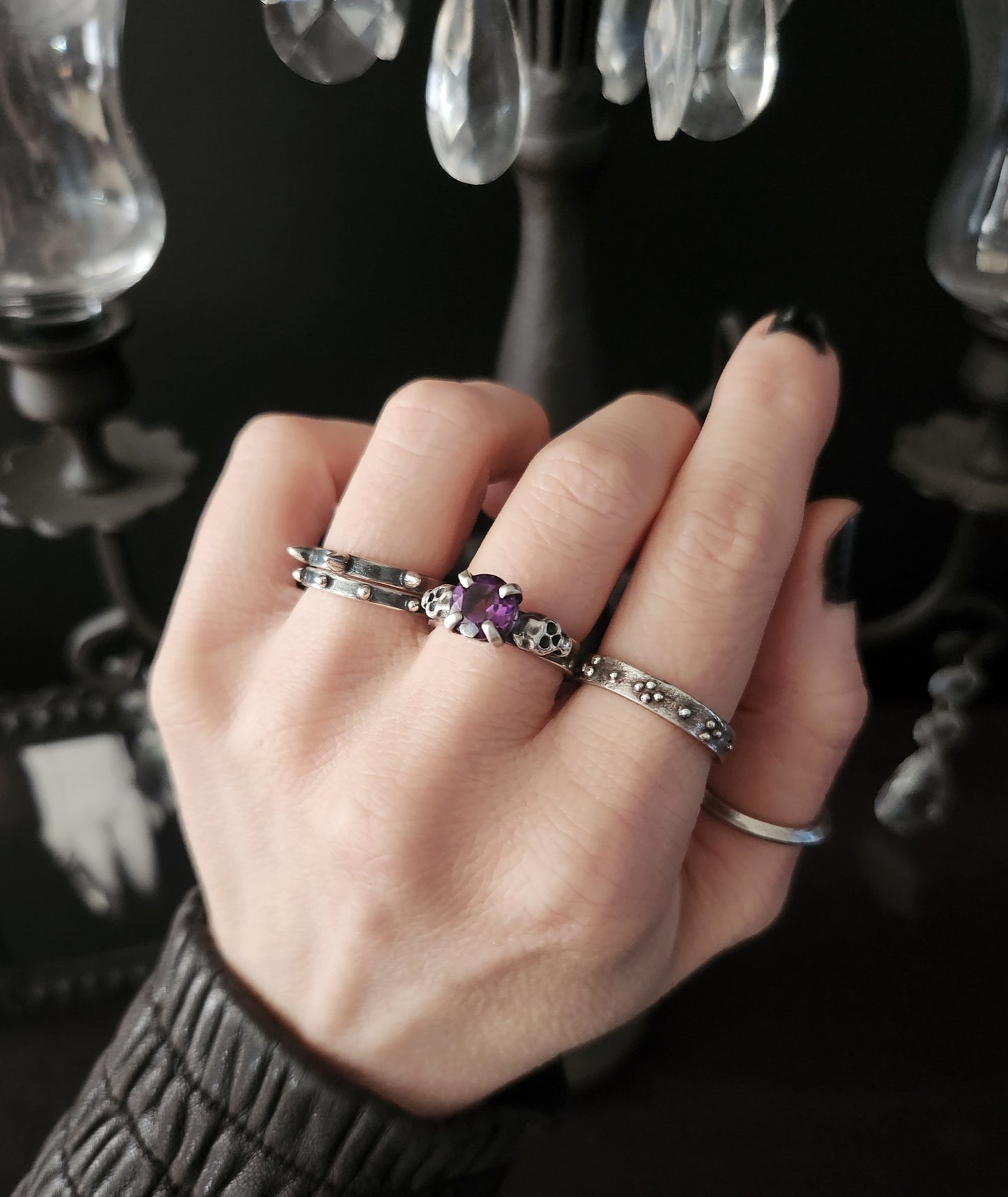 TILL THE END ring with amethyst