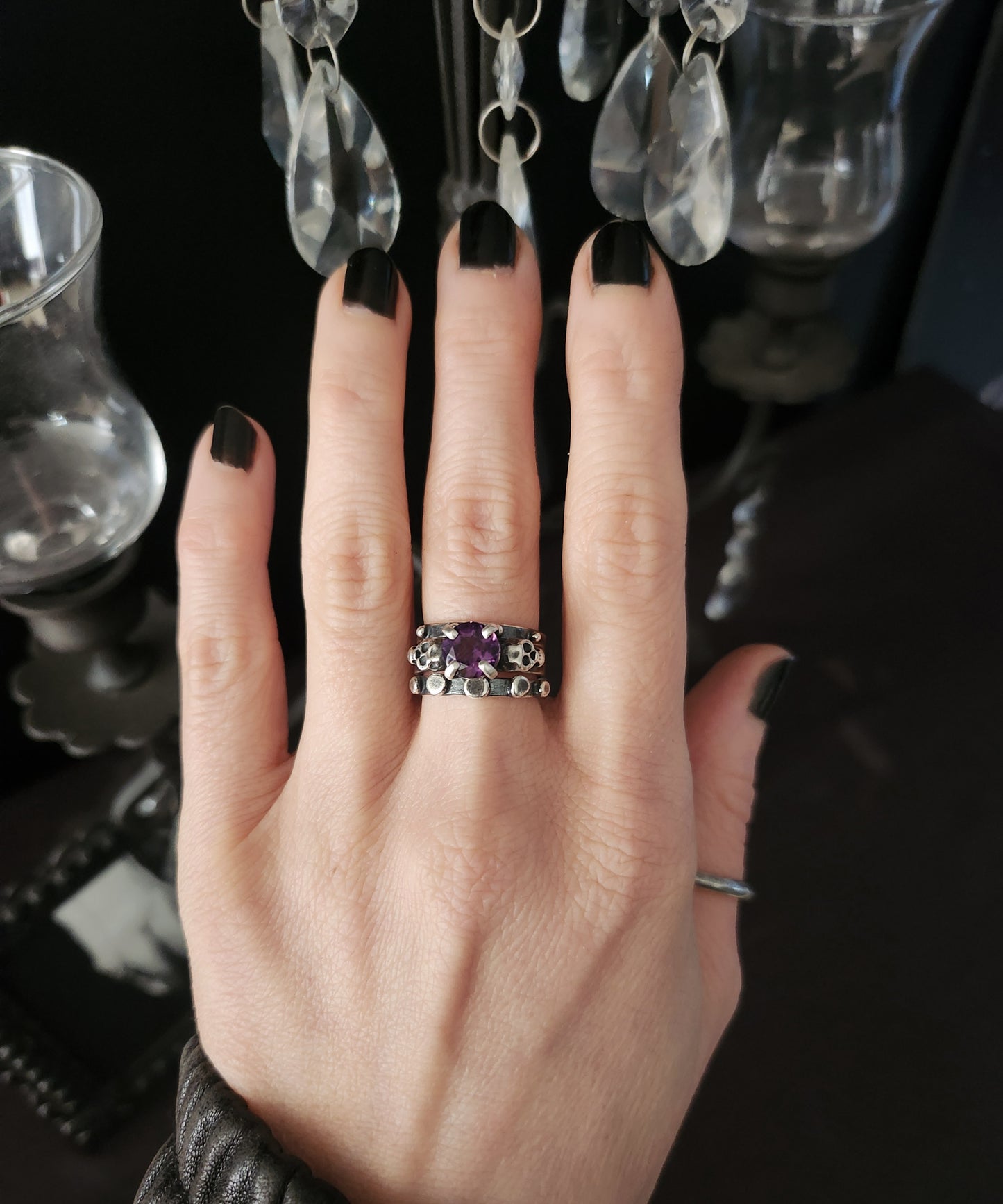 TILL THE END ring with amethyst