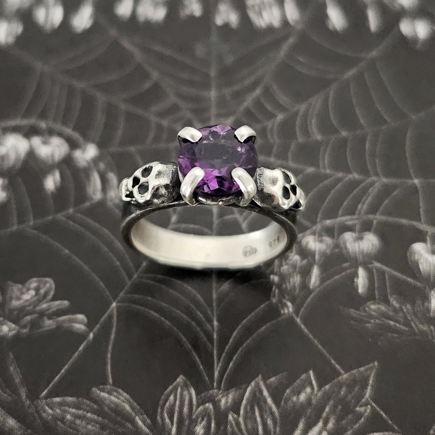 TILL THE END ring with amethyst