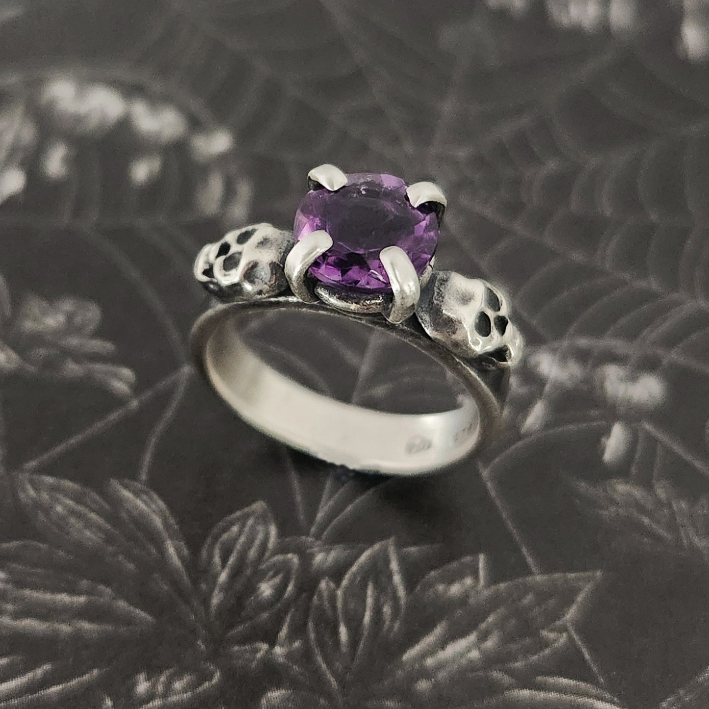 TILL THE END ring with amethyst